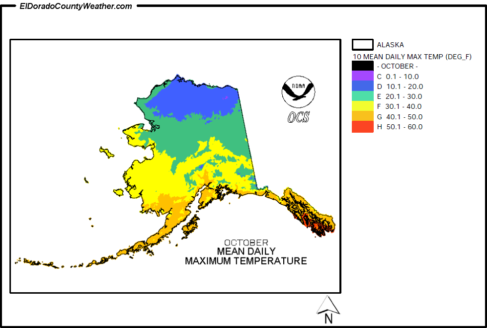 Alaska YearlyMonthly Mean Daily Maximum Temperatures
